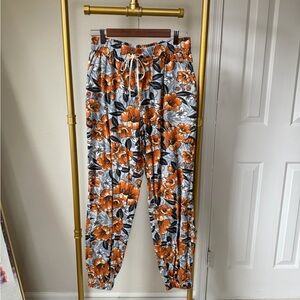 Urban Outfitters Orange Floral Pants
